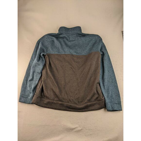 Sonoma 1/4 Zip Polyester Sweatshirt Size XXL 2XL Blue & Brown Pullover - Picture 2 of 5